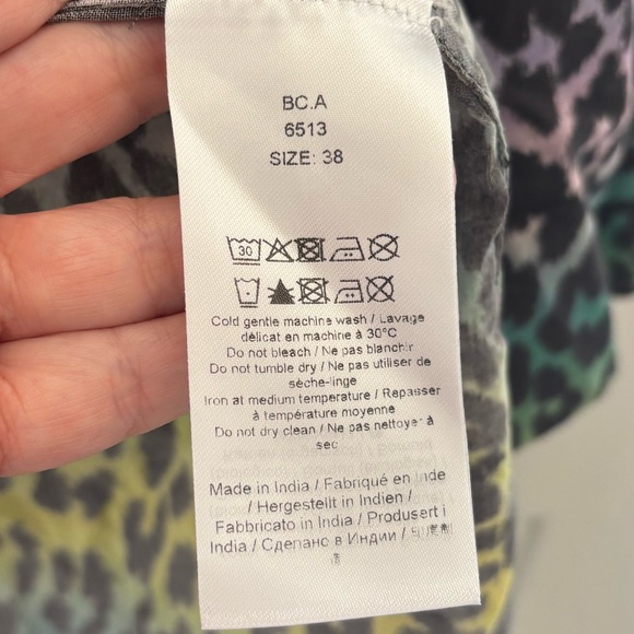 Ganni Tie Front Leopard Print Blouse Size 38 - Picture 9 of 10